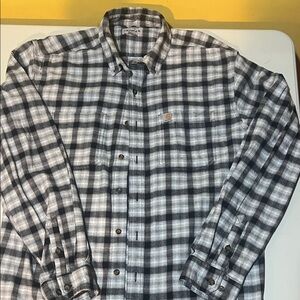 Carhartt Gray and White Checkered Shirt